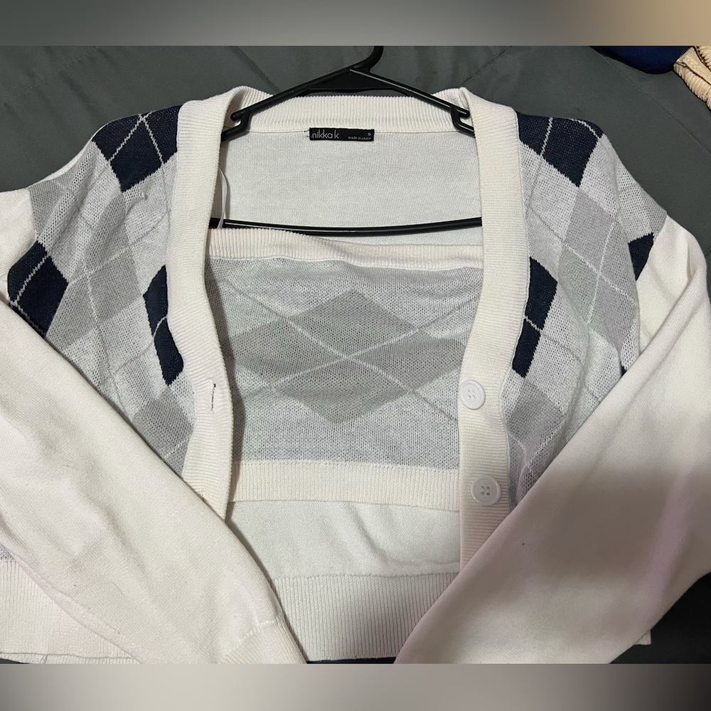 Blue and White Sweatshirt/Sweater